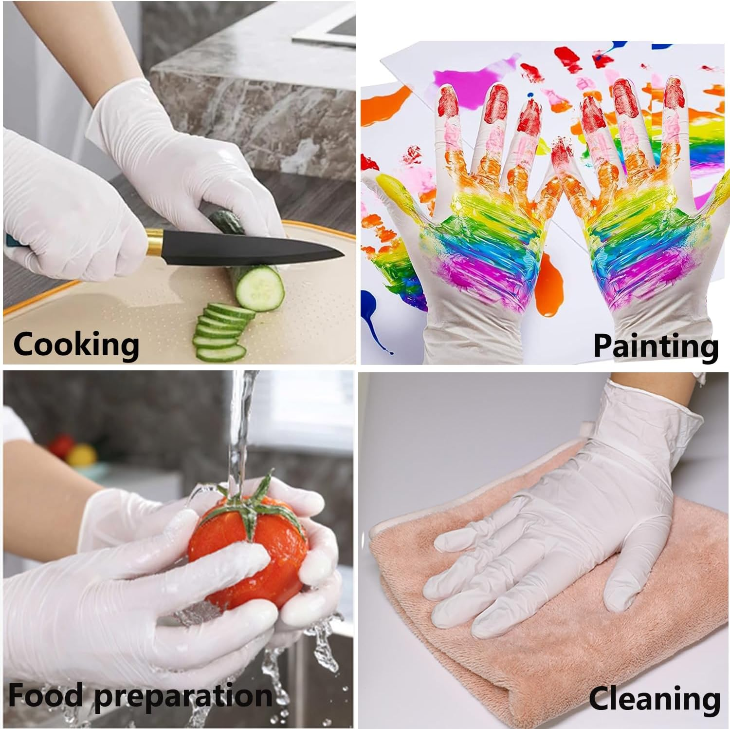 Kid Nitrile Gloves Disposable, Nitrile Gloves for Kid, Children Latex Free Disposable Glove- Cooking, Cleaning