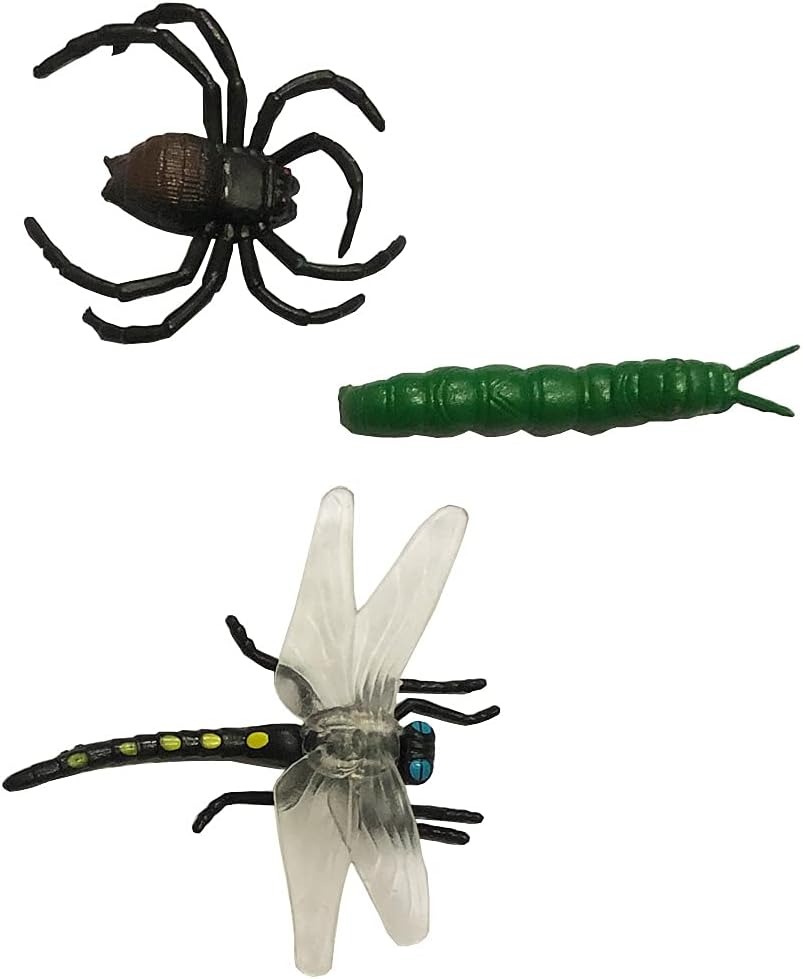 24Pcs Small Realistic Frog Lizard Insect Snake Dragonfly Ant Reptile Figure Animals for School Project Garden Toy Birthday Gift Party Supplies Home Decor Game (Classic B)