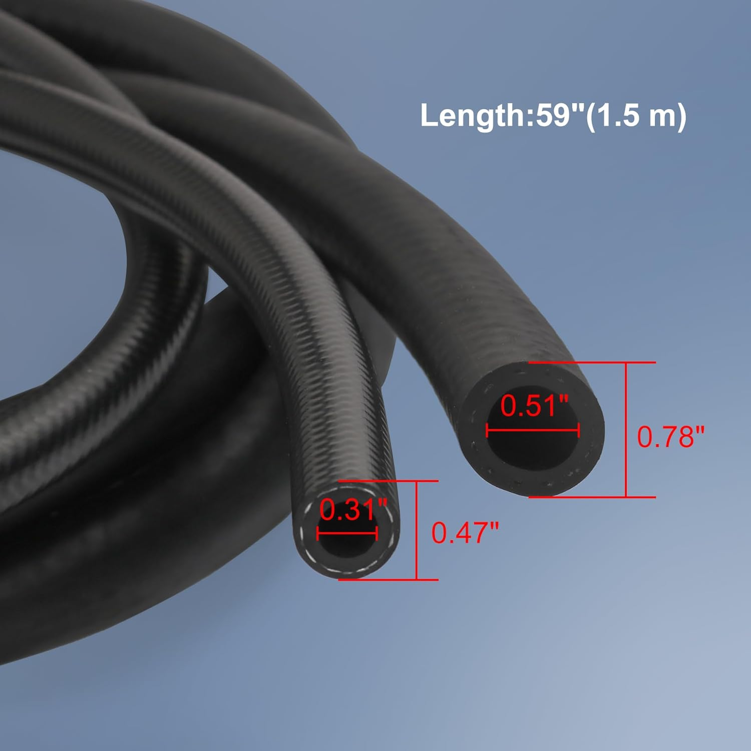 Universal External Inline High Pressure Fuel Pump 12V with Mounting Bracket Clamp and Fuel Hose Replace 0580463016, 0580464020, 0580464055, 0580453911, 0580464048 Gasoline Injection Pump Black