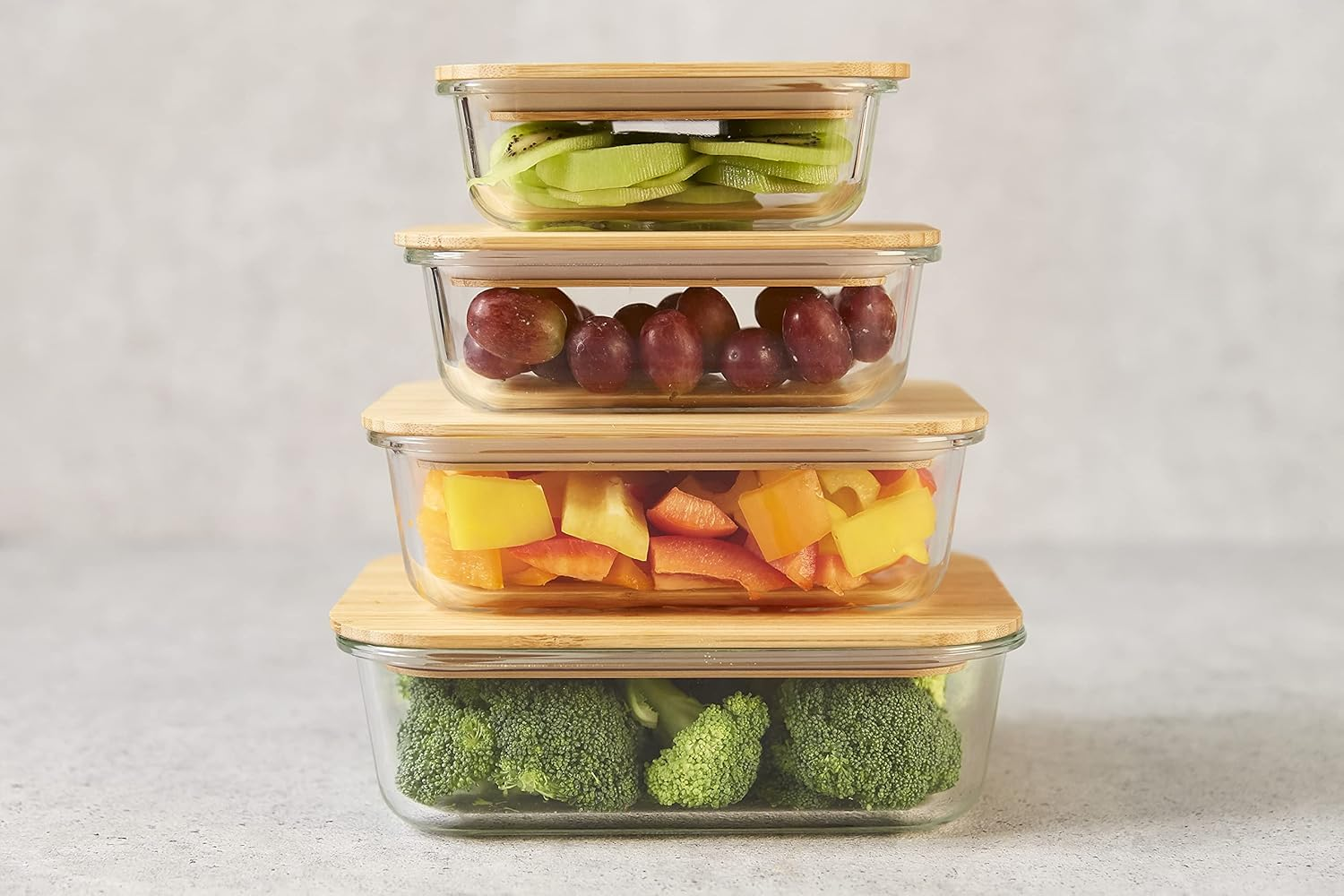 CULINARE Naturals C70025 Glass Container, Sustainable Bamboo/Glass, 1.5L, Food Storage Box with Lid, Kitchen Organisation/Fridge Storage/Fresh Food Preserver, Not Dishwasher Safe image number 3