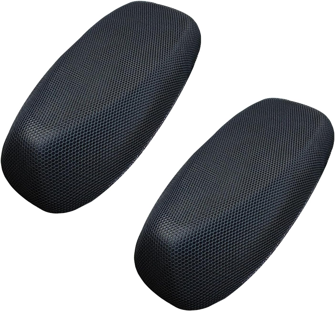 2Pcsblack Motorcycle Scooter Seat Cover Seat Anti-Slip Cushion 3D Spacer Mesh Fabric,Fitselectric Vehicle Andscooter, Xx-Large (Black, XL)