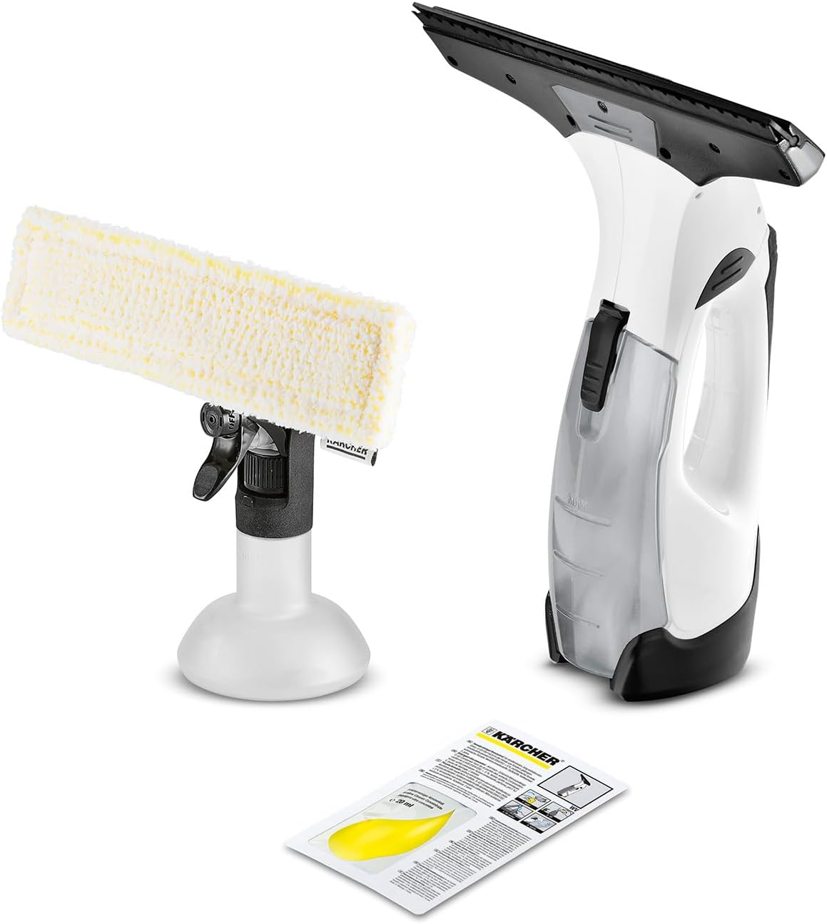 K&auml;rcher Window Vac WV 5 Plus, Battery Running Time: 35 Min, Removable Battery, LED Display for Battery Status, Suction Nozzle: 280 Mm, Spray Bottle with Microfibre Cloth, Window Cleaner Concentrate image number 4