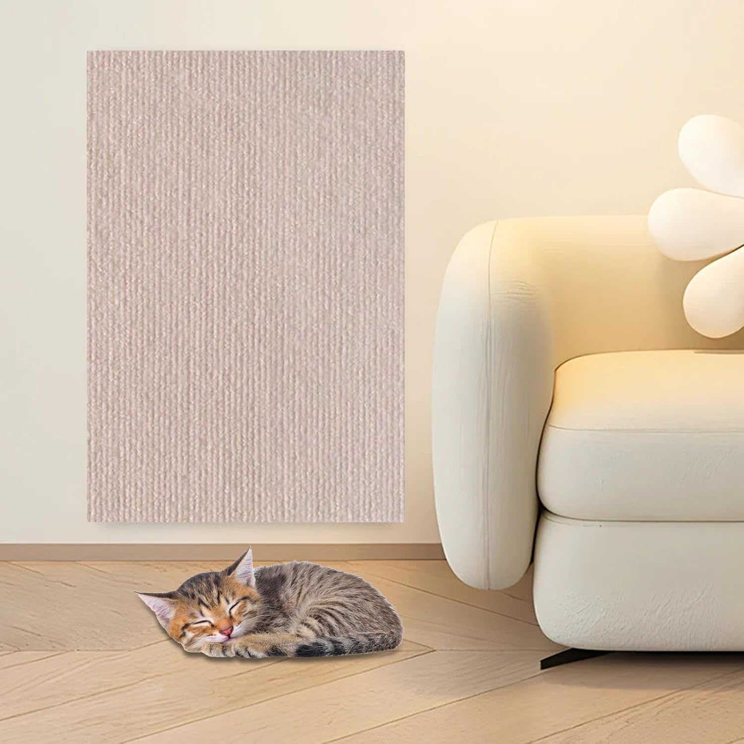 Cat Scratch Mats | Trimmable Cat Mat Cratching Carpet - Flat Scratcher, Carpet Pad Replacement for Posts, Furniture, Tree Shelves, Wall image number 1