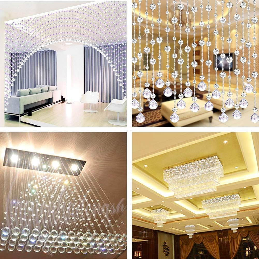 Adwikoso Crystal Ball Prism Pendant Glass Chandelier Hanging Pendant Feng Shui Sunshine Catcher Wedding Home Window D&eacute;cor (50Mm-4Pack) image number 3