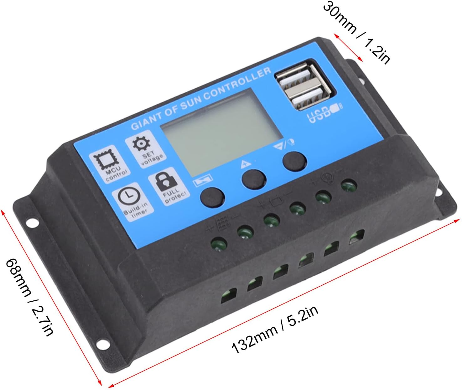 600W 12V Solar Panel Kit Keep Car Battery from Drain Dead, 100A Solar Charge Controller & Connecting Line & Portable Battery Clip Cable for Car RV Boat Trailer off Grid Home image number 4