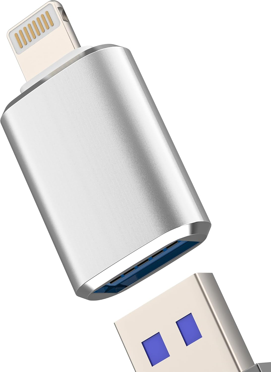 Lightning USB Adapter OTG 3.0 for Iphone for Ipad for Apple Device USB-A Connector for Keyboard Mouse Flash Drive Camera Card Reader Data Transfer Cable Memory Stick Digital Plug Converter Accessories image number 4