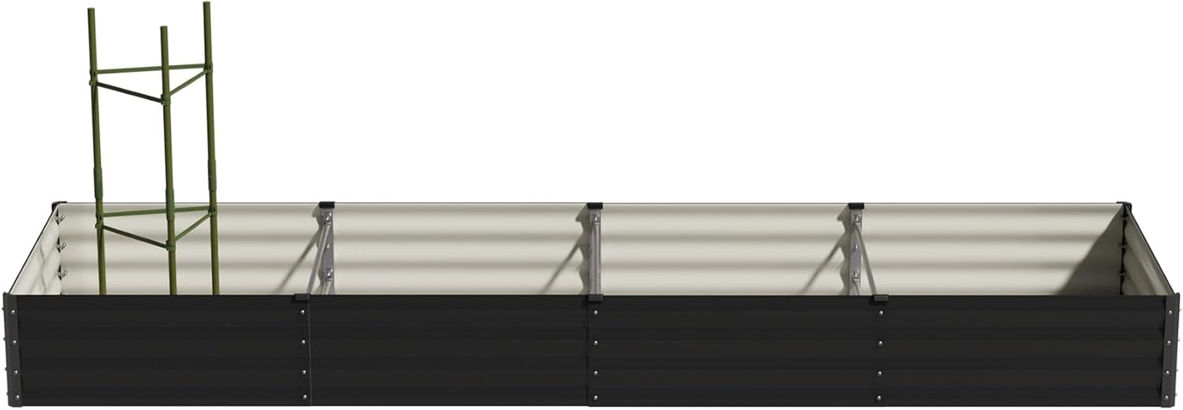 Livsip Garden Bed Planter Stand Box Raised Garden Bed Container Galvanise, 290X90X30Cm-2Pcs image number 4