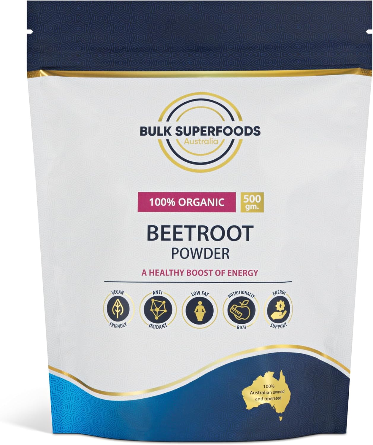 Organic Beetroot Powder 500G by Bulk Superfoods
