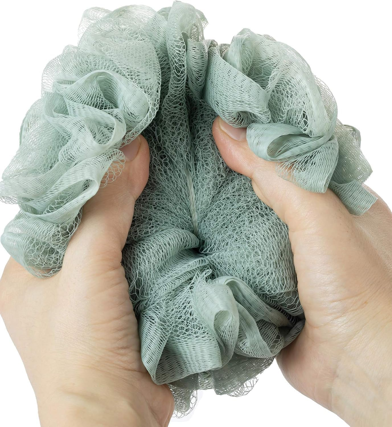 Bath Sponges, Shower PE Material for Body Exfoliation (Green, One Size) image number 1