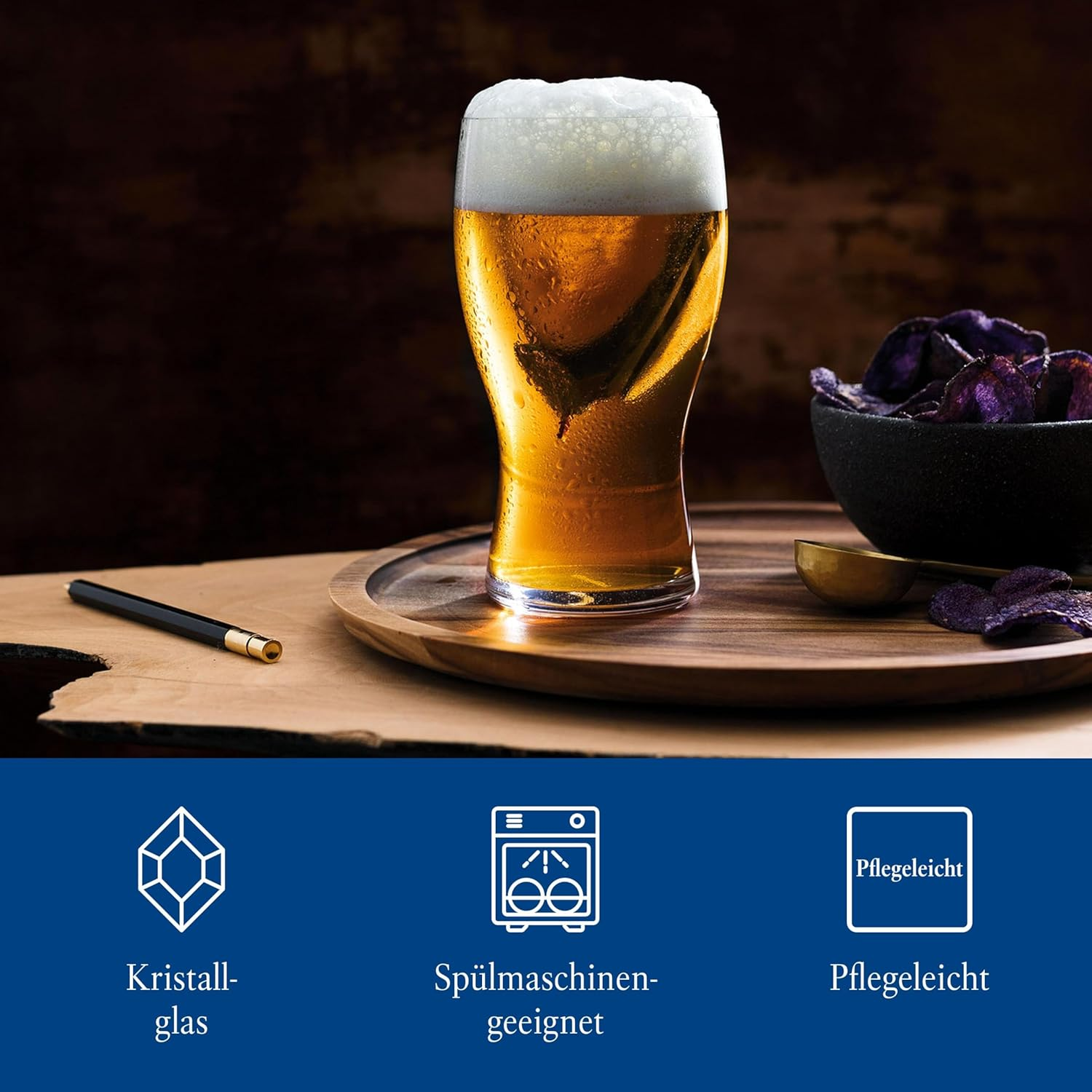 Villeroy & Boch 11-3785-8165 Bar Purismo Beer Pint, Set of 2, 650 Ml, Crystal Glass, Clear image number 3