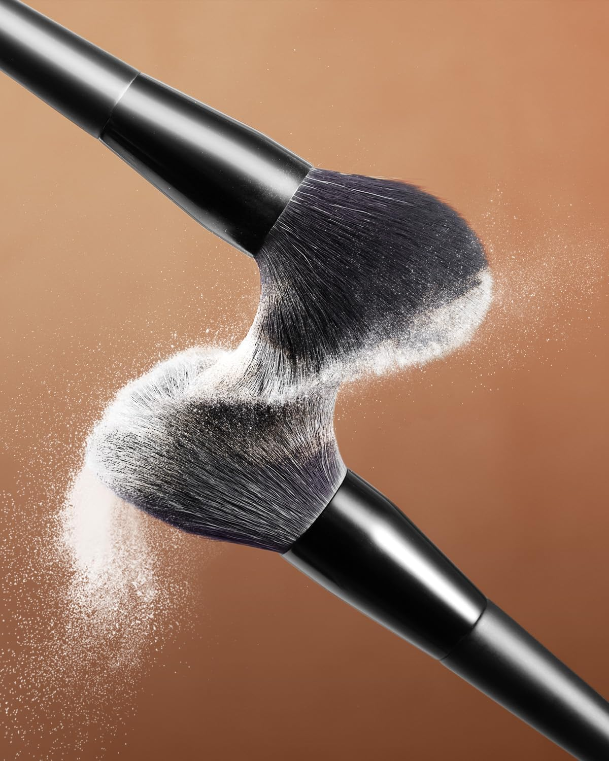 EIGSHOWBEAUTY 19 Pieces Synthetic Makeup Brush Set Kingnight Series Brush Set Premium Foundation Contour Blush Concealer Eyeshadow Blending - Black image number 5