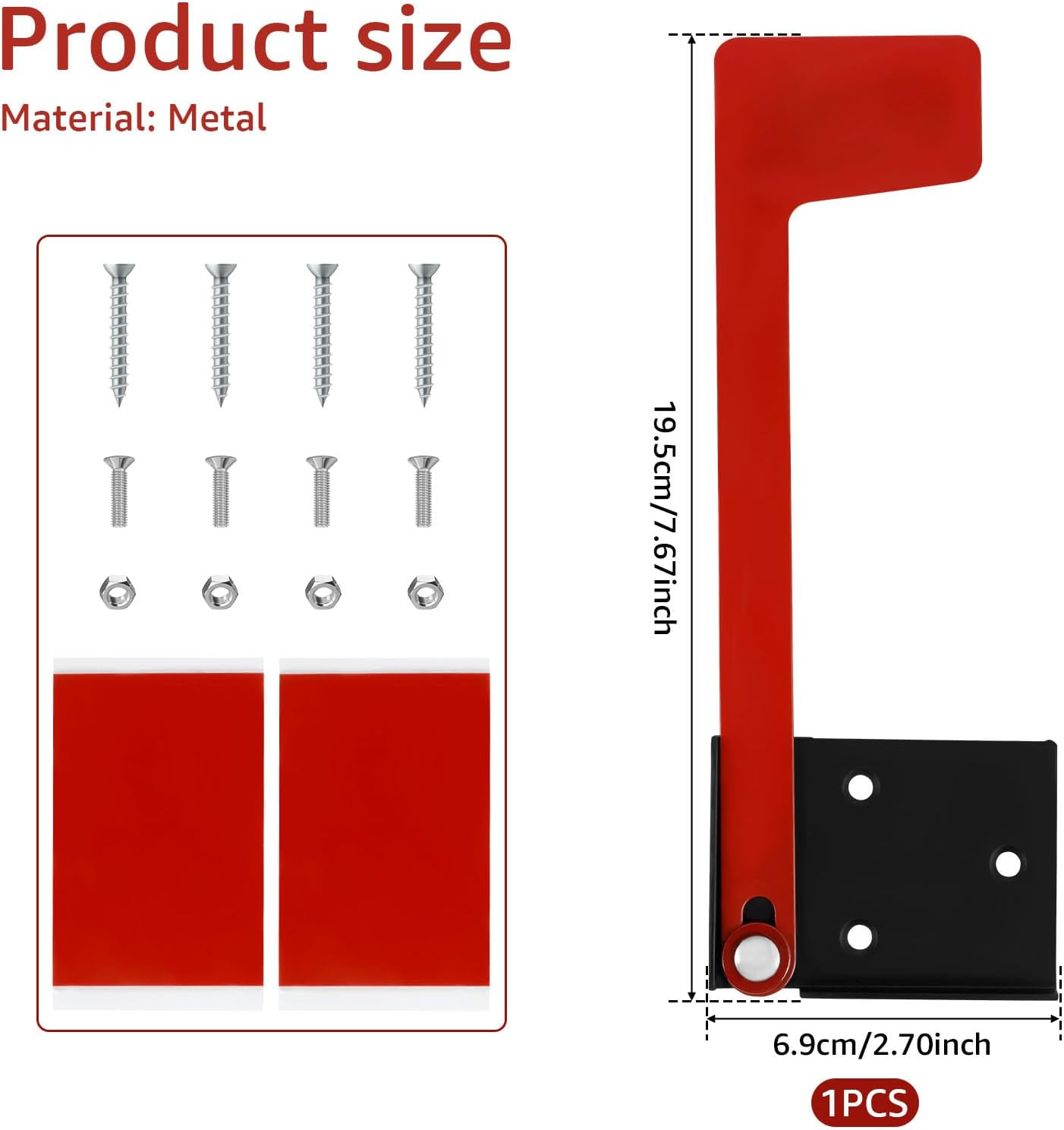 1Pc/2Pcs Mailbox Flag Replacement Kit with Double Sided Adhesive Professional Mailbox Replacement Flag Kit Multiple Installation Methods for Metal Brick Stone Wood and All Other Surfaces (01) image number 4