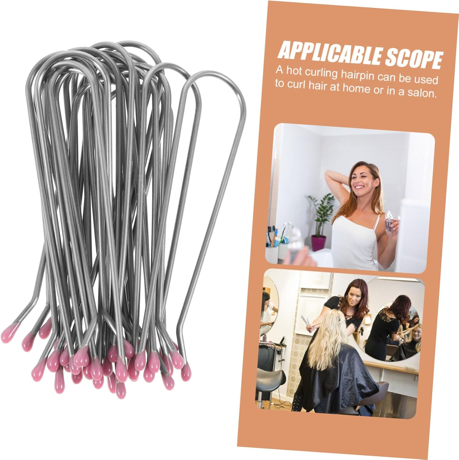 COHEALI 20Pcs Curling Roller Clip Metal Wire Clips Electric Curler Clips Hair Crimper Clip Metal Electric Rollers Clips Hair Curling Iron Hair Rollers Clamps Miss Wire Clamp Household image number 1