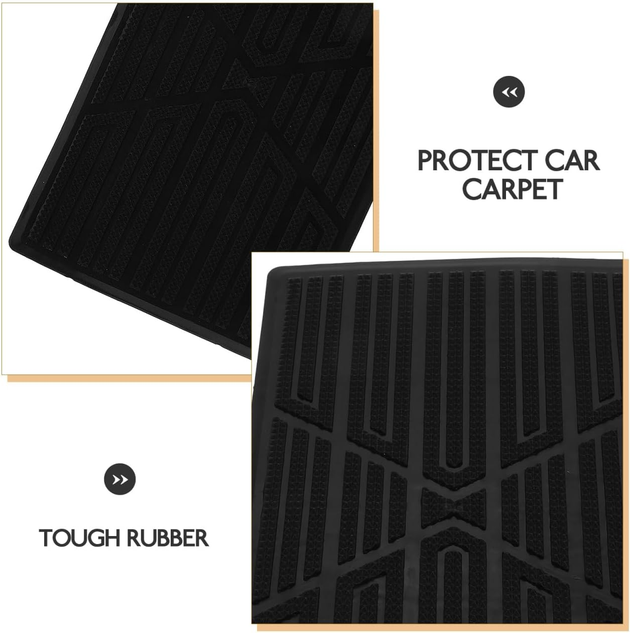 GLEAVI Black Rubber Car Floor Mat Patch - Wear-Resistant Carpet Protector, Anti-Slip Foot Pedal Pad for Safe Driving and Easy Maintenance image number 5