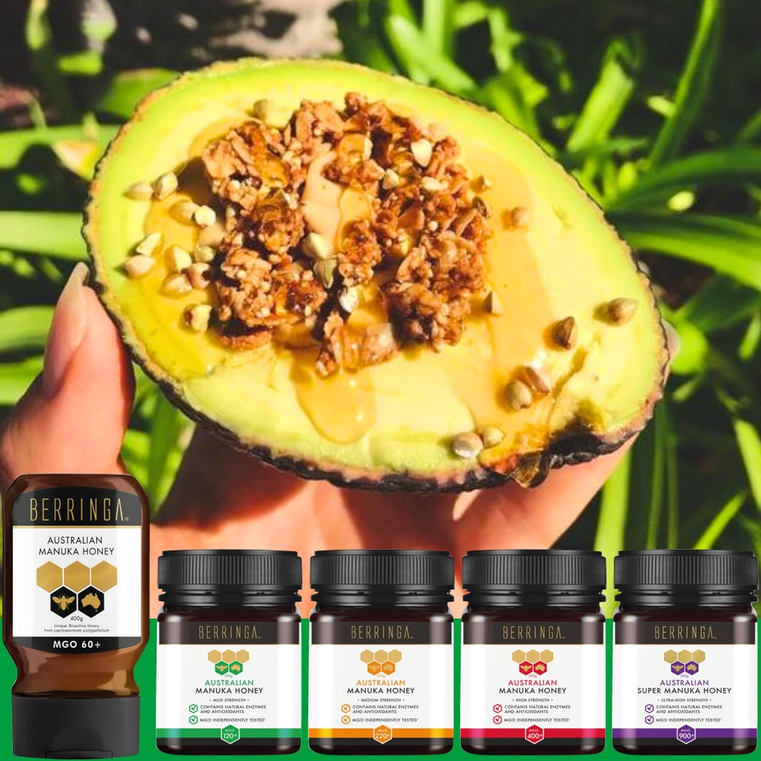 Berringa Raw Unfiltered Manuka Honey Squeeze Bottle - Certified Tested MGO 60+ 400G | Everyday Boost | Traceable Genuine Local 100% Pure Australian | Non-Gmo Superfood | Convenient No Drip Squeezy image number 3