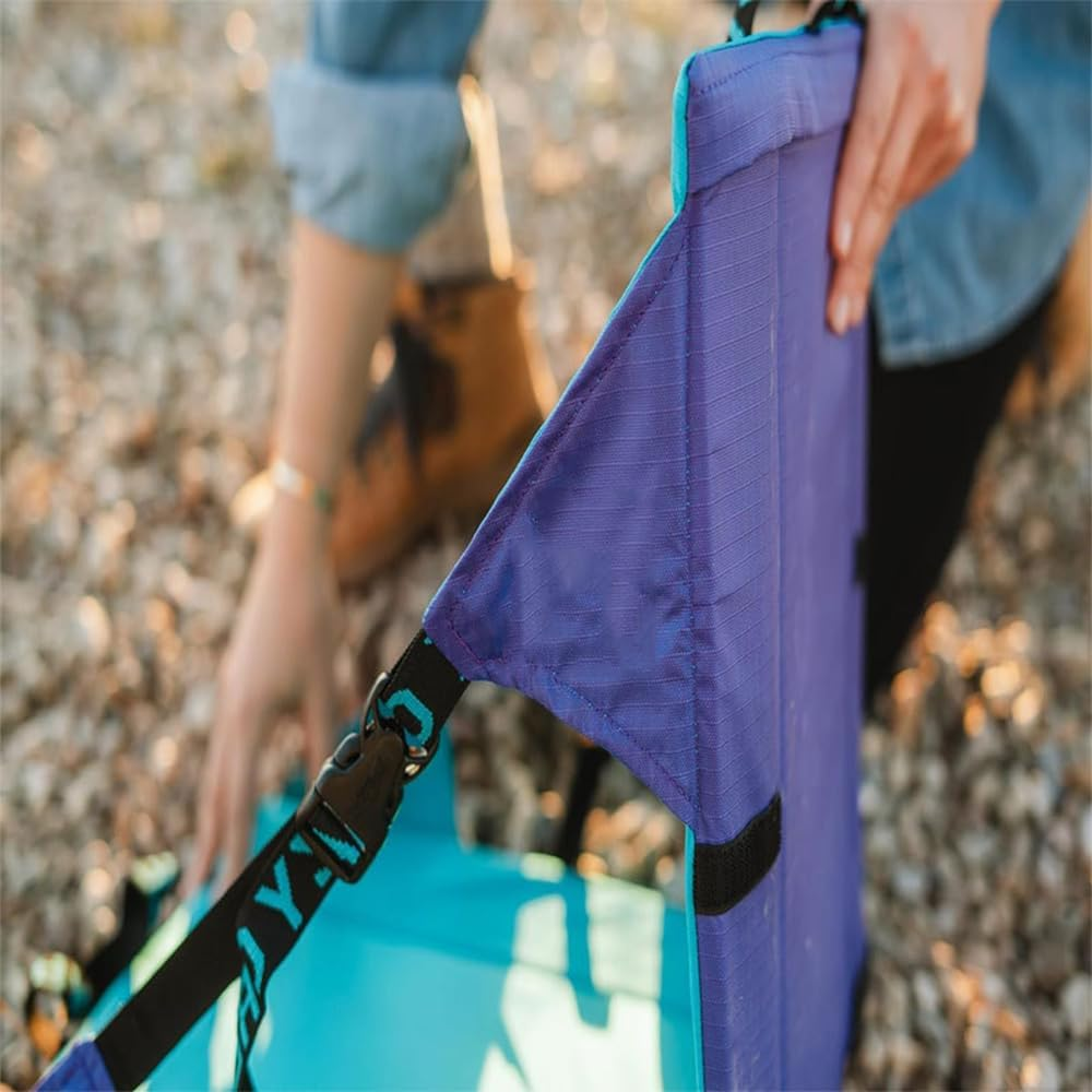 TOMVAES Beach Chair with Back Support, Foldable, Adjustable Straps, Water-Resistant, Blue, Oxford Cloth, Fiberglass Frame, Casual Style, Perfect for Beach, Parks, Camping, Hiking, Fishing, Backpacking image number 5