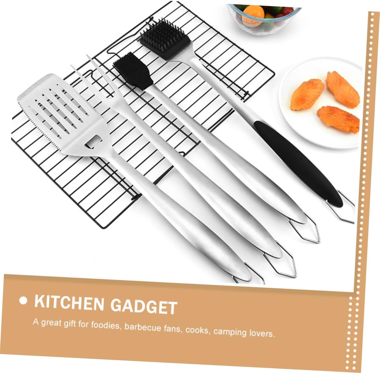 Stainless Steel BBQ Shovel and Multi-Use Cooking Spatula BBQ Tools for Outdoor Grilling Barbecue Accessories Kitchen Gadget for Home and Camping image number 5