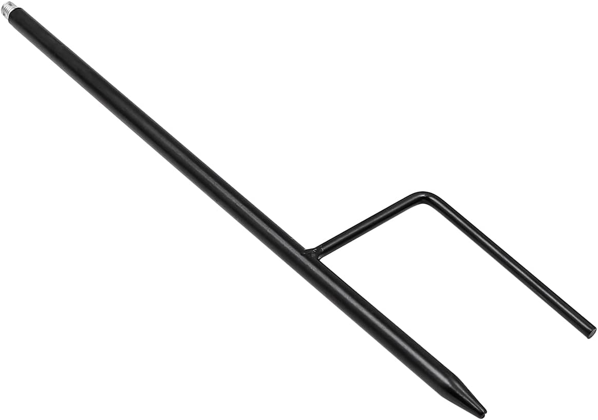 NUZAMAS 80Cm Shepherds Hooks for Lights - Adjustable Metal Stake Hangers, Heavy Duty Plant Hooks for Garden Weddings, Baskets, Lantern, Bird (4 Pack Black)