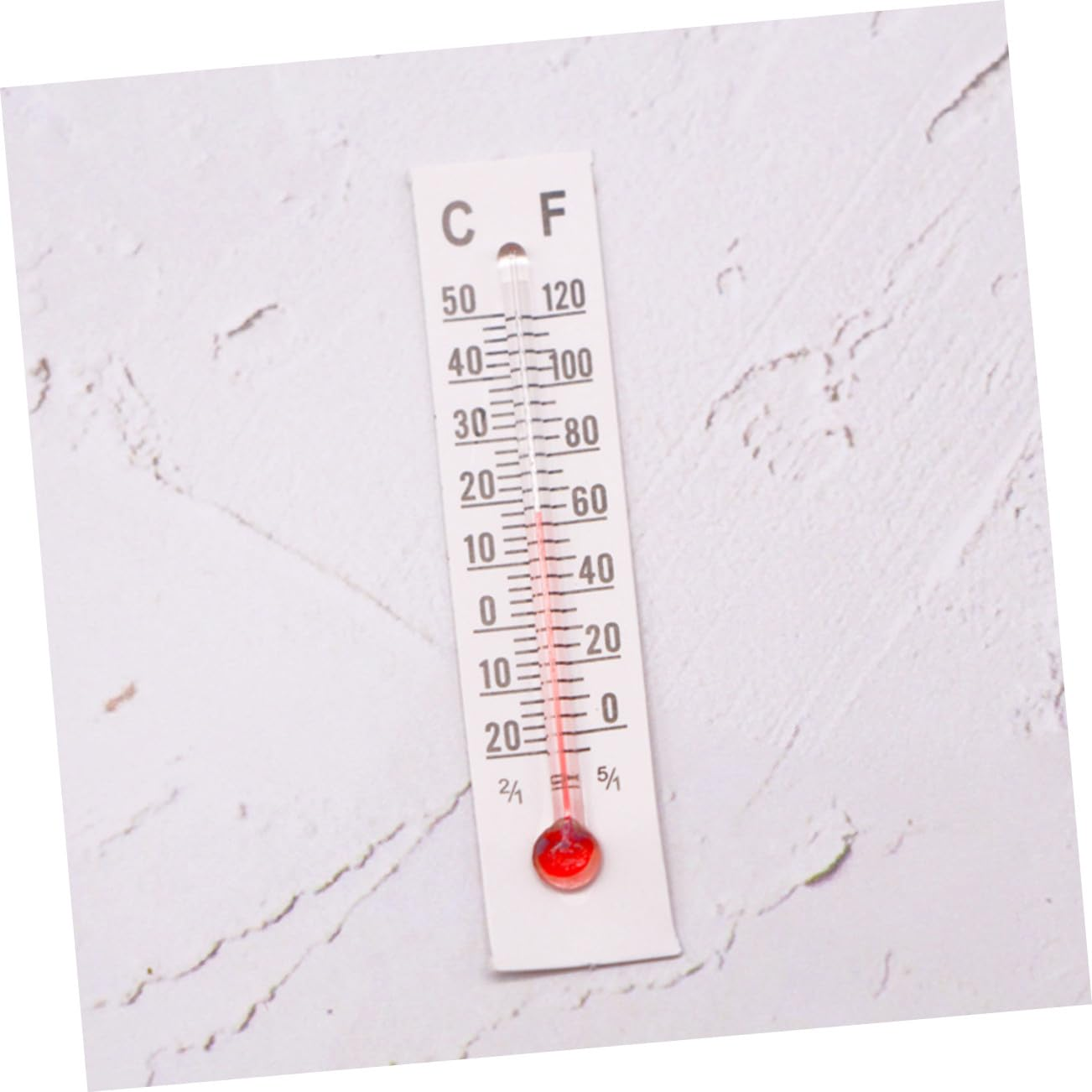 STAHAD 25Pcs Miniature Thermometer Model Plastic and Paper Temperature Gauge Figures Smooth Surface for Pretend Play Bedroom Decor Micro Landscaping Props image number 1