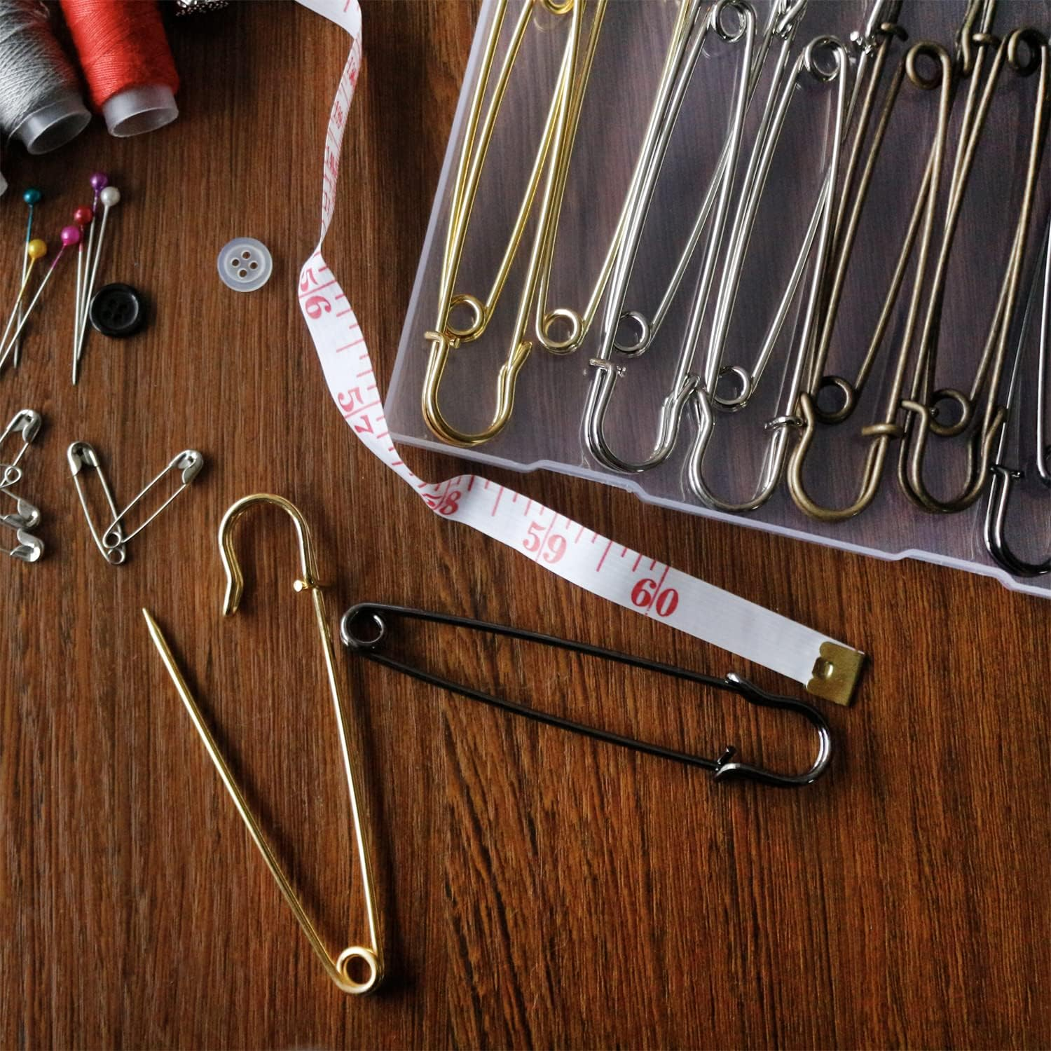 Vrupin 16Pcs Extra-Large 4Inch Safety Pins for Crafting, Heavy Duty Blanket Pins Bulk Steel Fasteners for Blankets Crafts DIY Craftsmanship Skirts Kilts Brooch Making image number 2