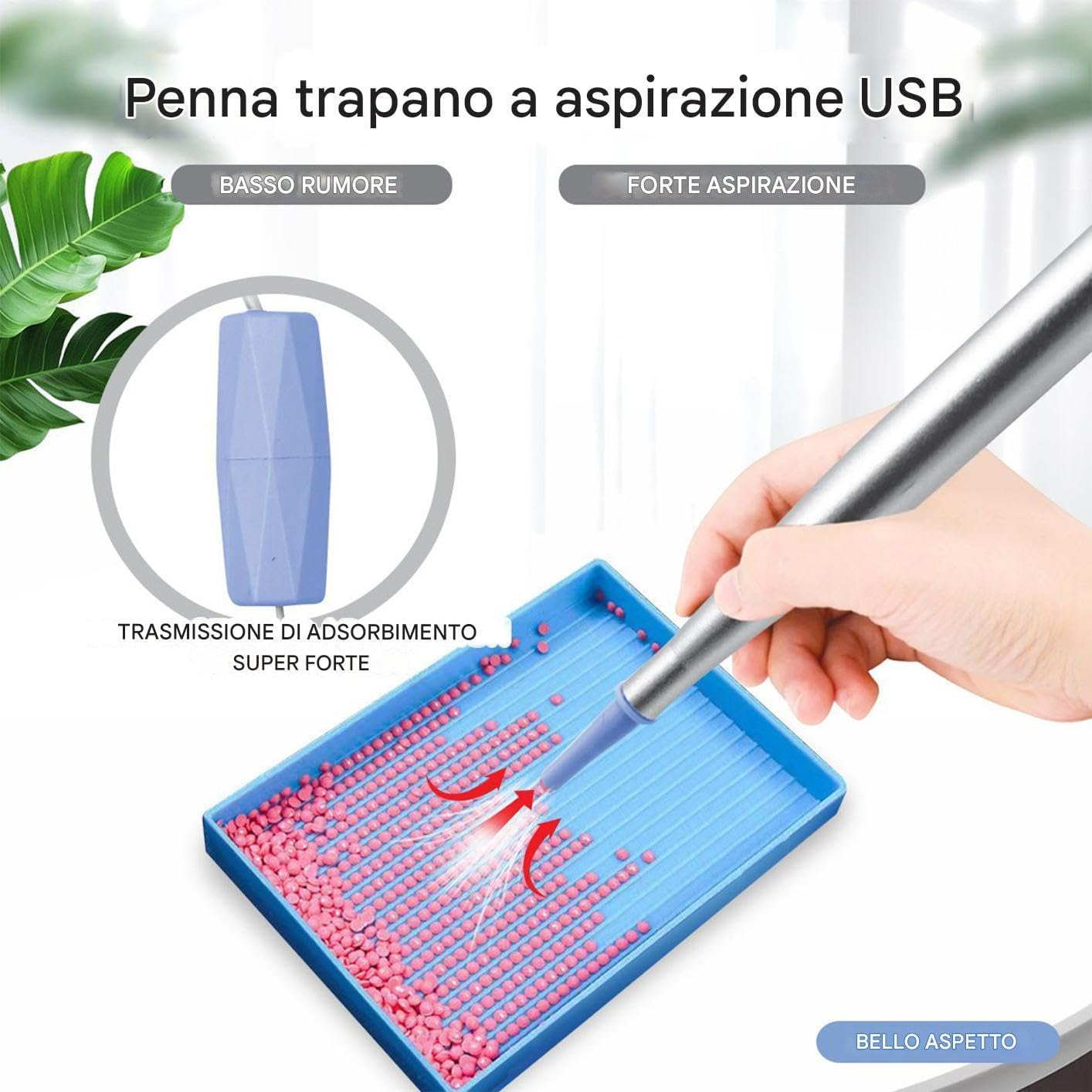 Nail Dotting Tool - Benunico for | USB Electric Vacuum Dusk Pen Craft Accessories Multipurpose Design Reusable Bubble and Easy to Apply Portable for Principles image number 2