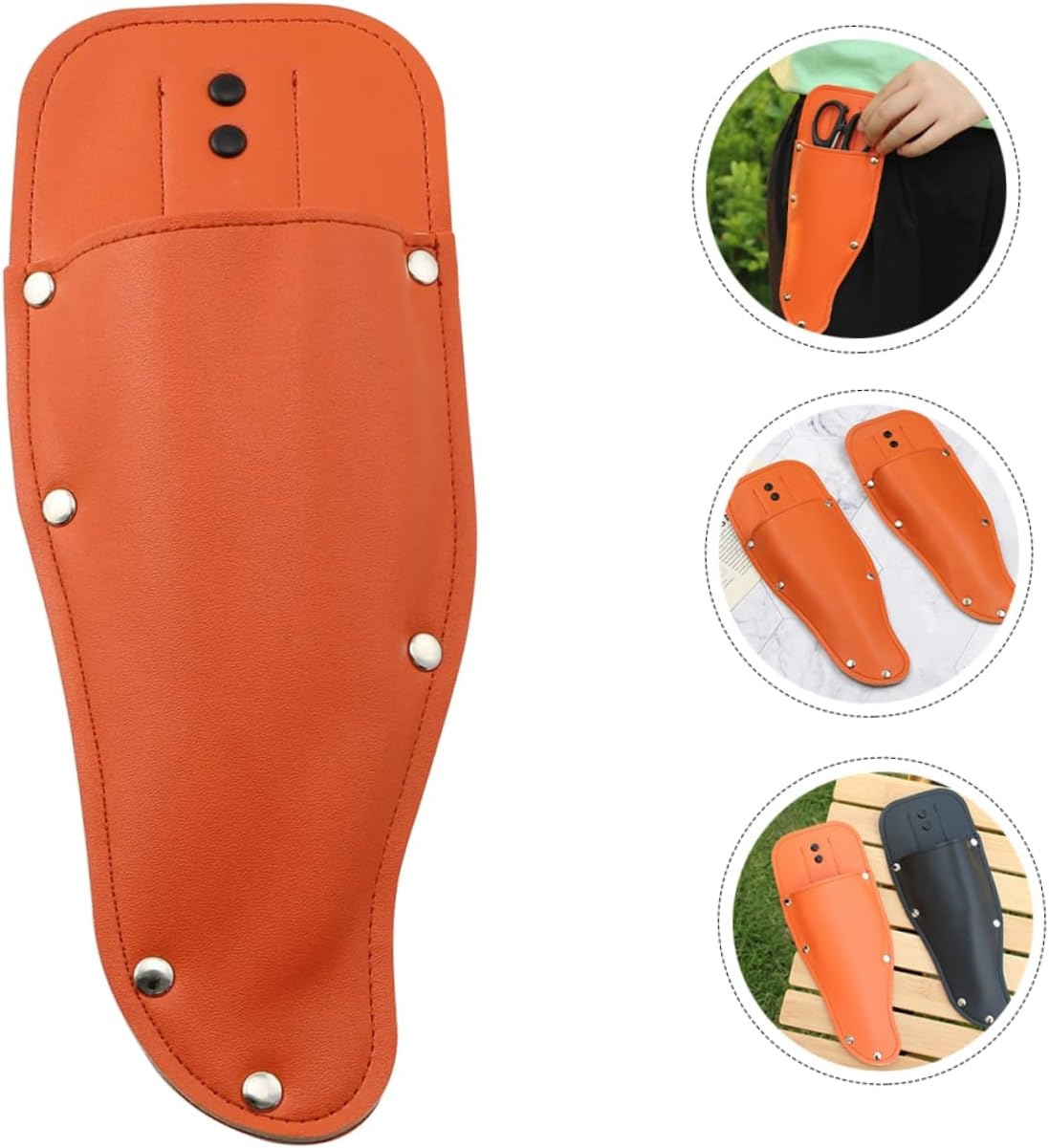 CAXUSD 3Pcs Gardening Scissor Case Pliers Holder Protective Sheath Leather Mount Scissor Cover Stylish Reliable