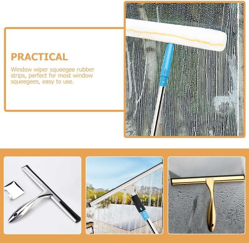 OSALADI Window Squeegee Replacement Rubber 35 Cm Pack of 5 for Window Cleaning Squeegee image number 2