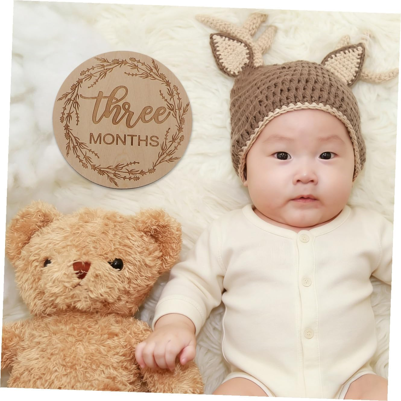 Toyvian 12Pcs Girl Cards for Newborn Photography Month Month Growth Tracking Smooth Safe for Keepsake for First Year