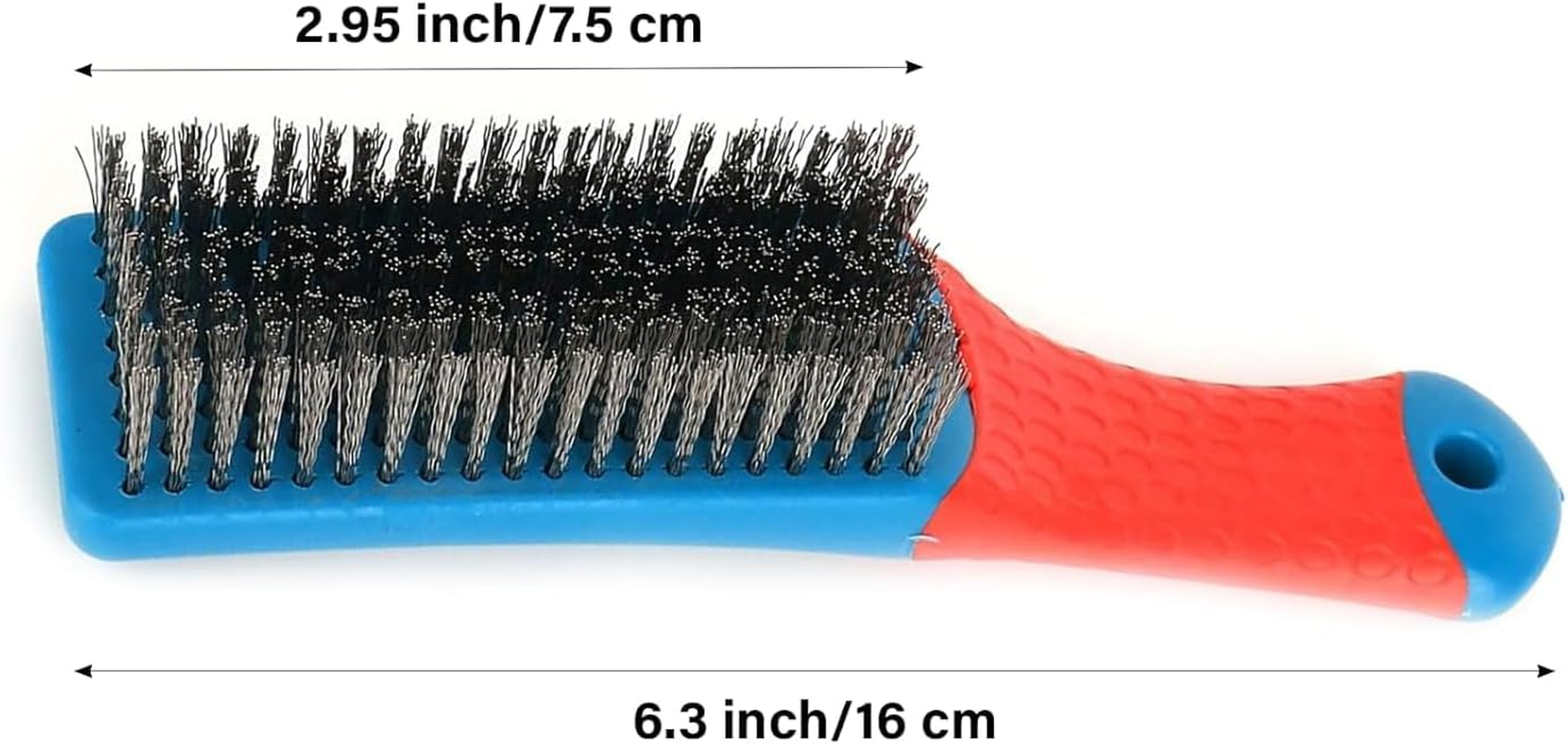 2Pack Stainless Steel Wire Metal Brushes for Rust, Paint, Grease Removal & Grill Cleaning with Straight Wire Bristles image number 4