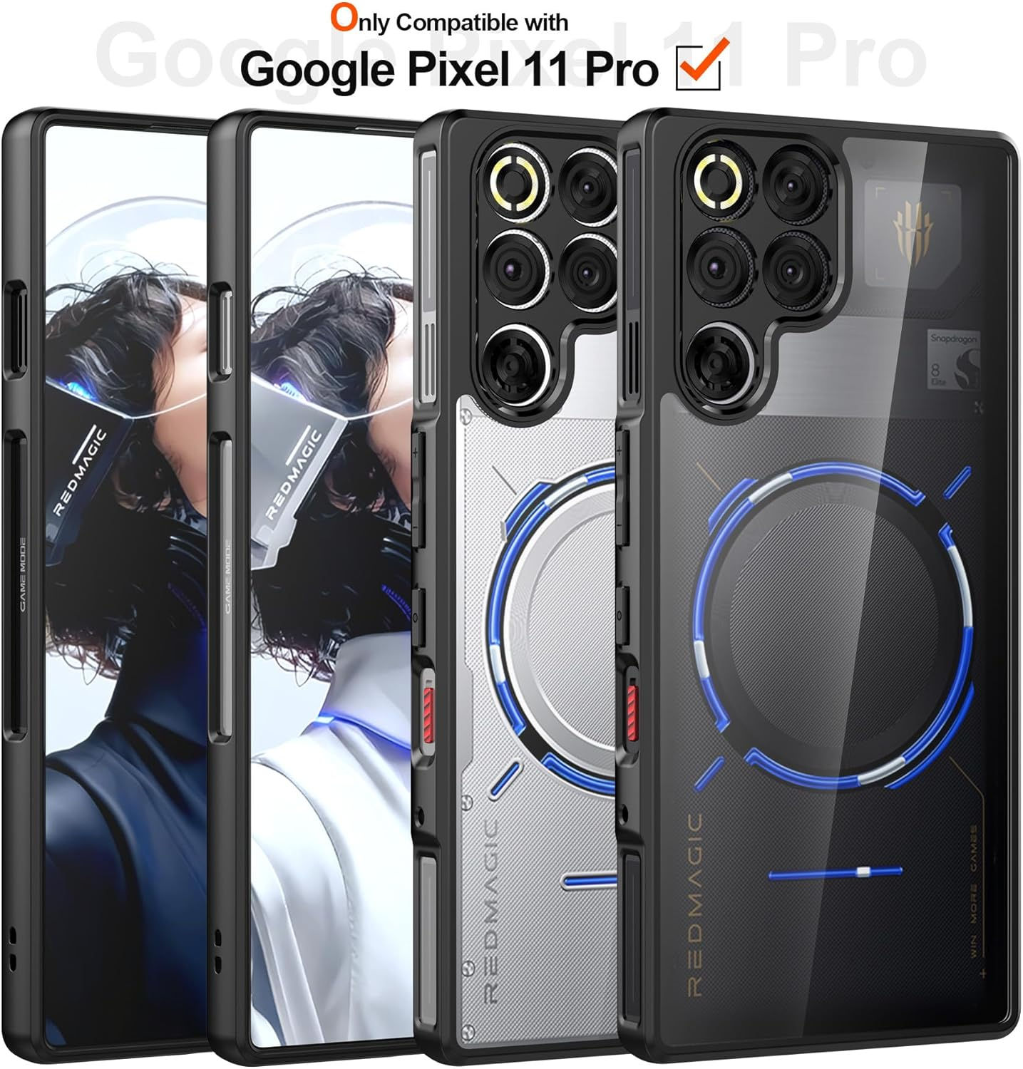 Foluu Clear Case for ZTE Nubia Red Magic 11 Pro Case/11 Pro+, [Not Yellowing] [Military Drop Protection] Shockproof Protective Slim Thin Cover for Red Magic 11 Pro 2025 image number 6