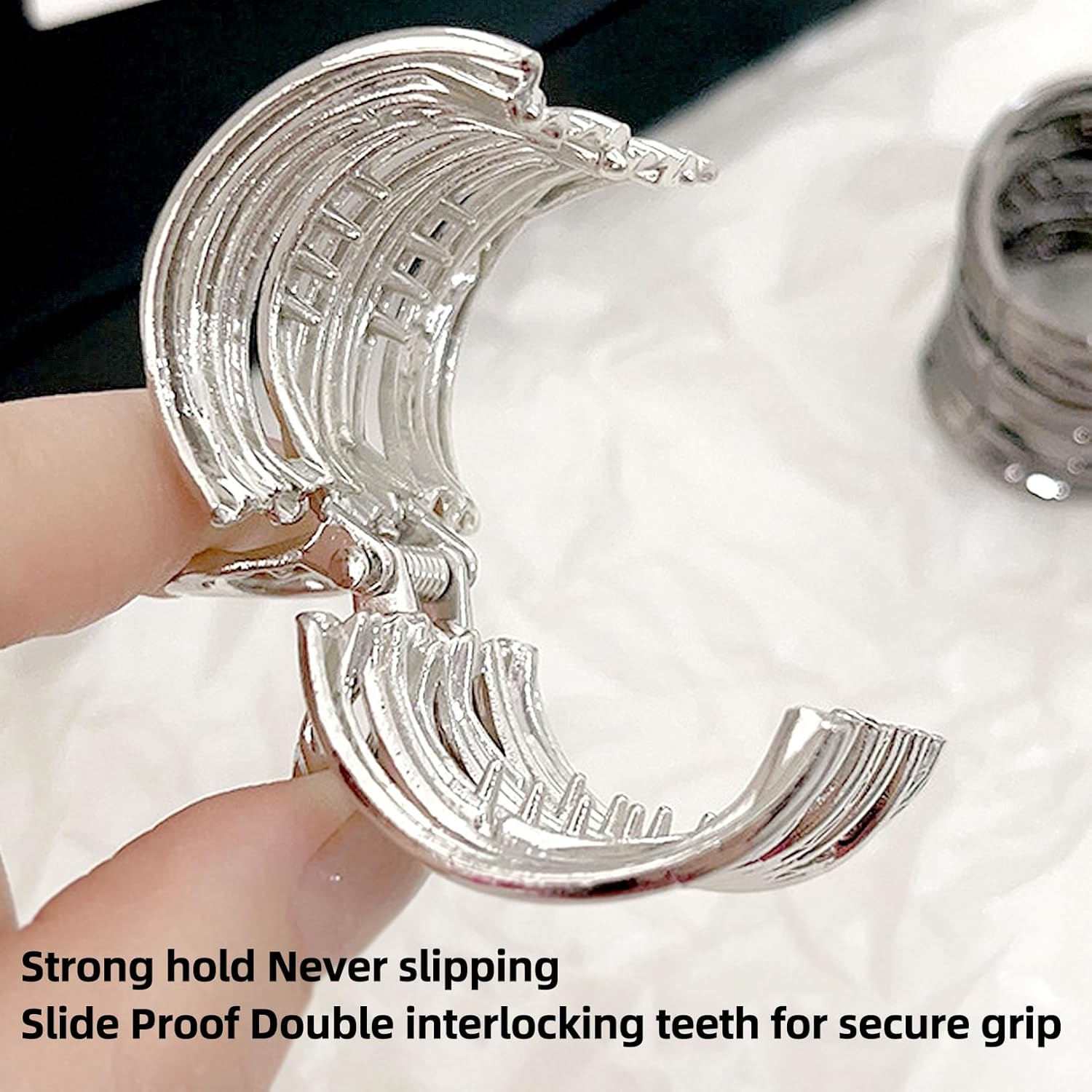 Pack of 3 Women'S Hair Accessories, Hair Ties, Hair Clips, Hair Clips, for Hair Clip, Metal, Ponytail Clip, Thick Gold Accessories, Hairpin, Hairstyle Aid, Ponytail Clips image number 5