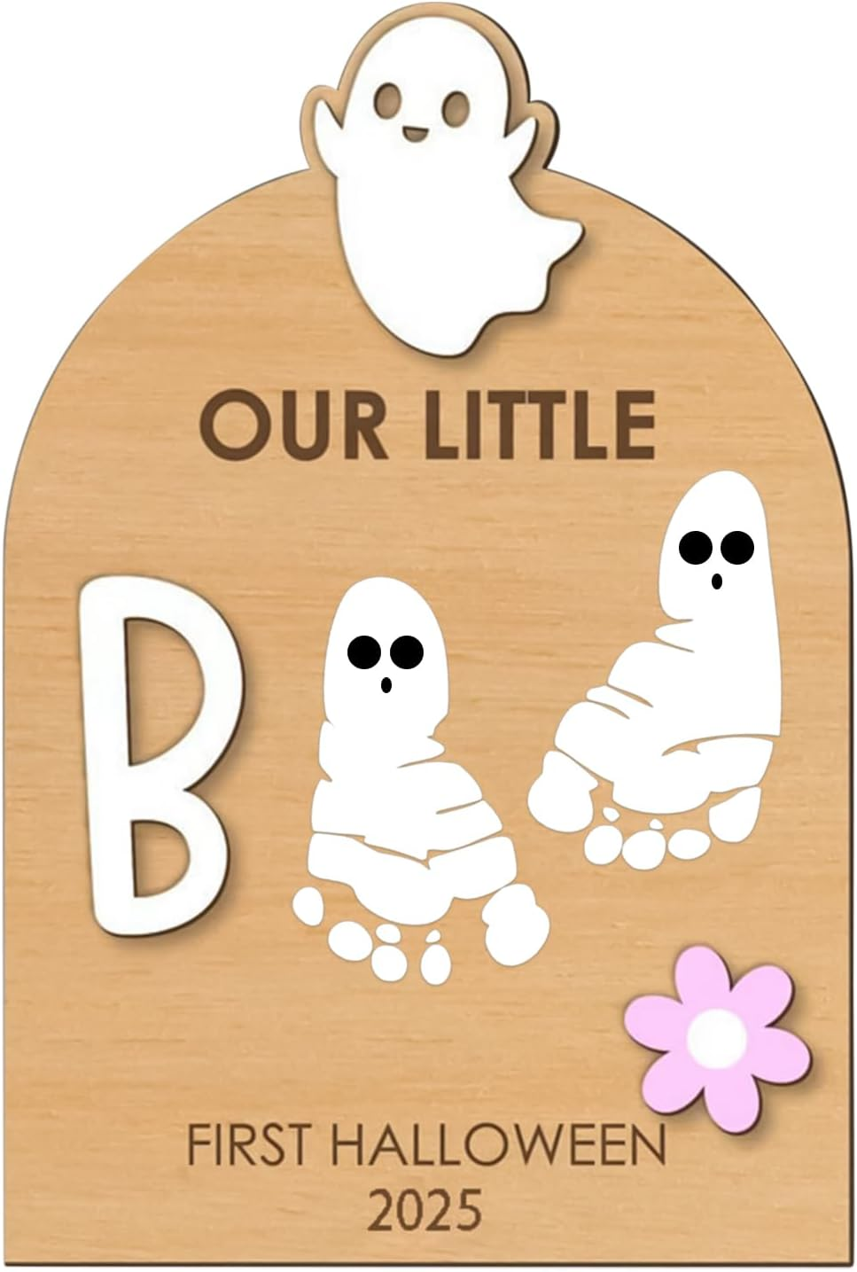 Baby Hand and Footprint Kit, Babies First Halloween Keepsake, Halloween Footprints Board, Baby Handprint Memory Ornaments, for Family Kids Nursery Birth Shower Christmas Halloweens Decor
