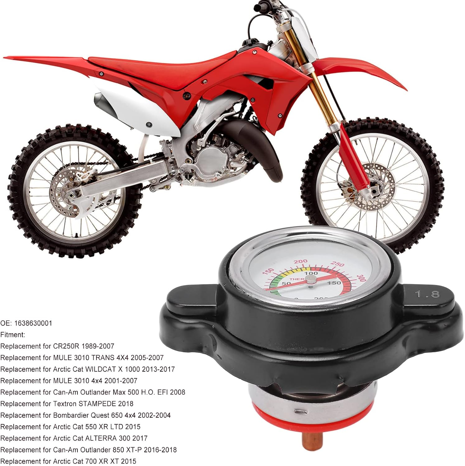 Fafeims ATV UTV Radiator Cap - Weather Resistant Solid Aluminum Construction for Off-Road Vehicles image number 1