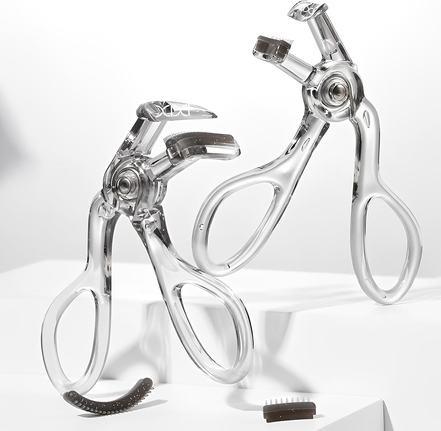 Taoluwin Eyelash Curler Kit, 2 Pack Wide-Angle Lash Curlers with Partial Eyelash Curler, Soft Silicone Pad for Damage-Free Curled Eyelashes, for All Eye Shapes image number 2