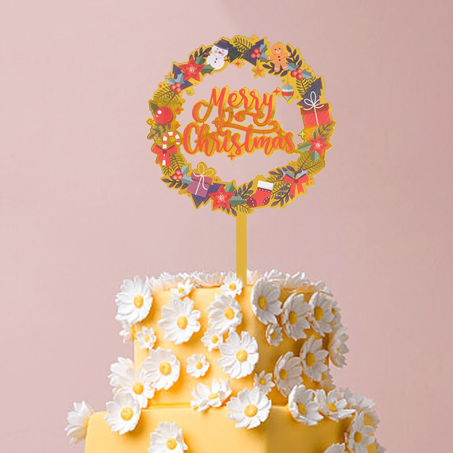 Christmas Cake Topper Merry Christmas Cake Decorations Christmas Cupcake Toppers Christmas Tree Mini Santa Cake Decoration Props Xmas Party Craft Ornaments 6 Pcs