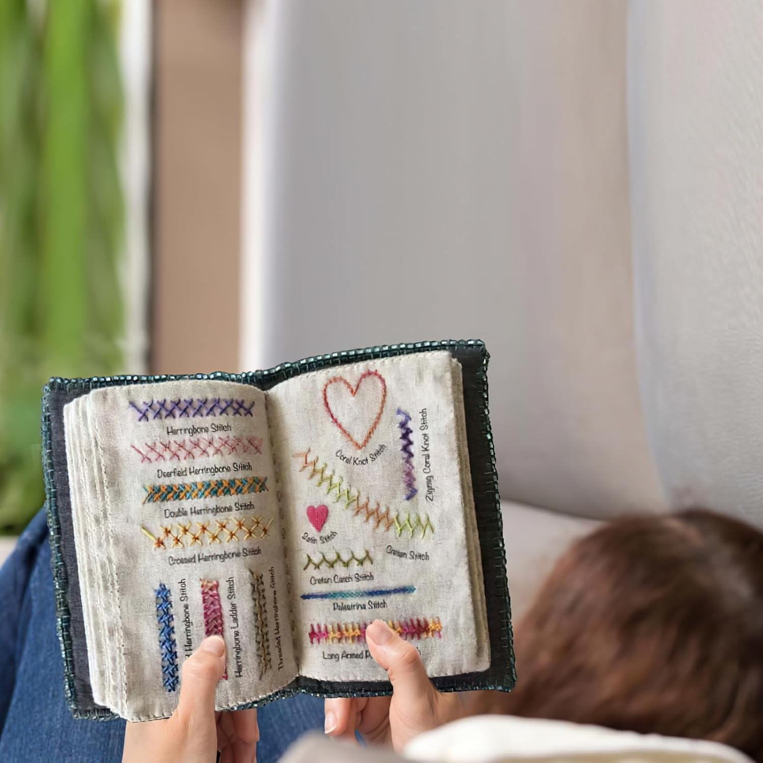 DIY Embroidery Sewing Stitch Book,Loose Leaf Needlework B-Ook,Creative Embroidery Starter Kit,Embroidery Instructions for Sewing Enthusiast,Creative Stitching Decorative Book,Se-Wing Praticing Stitch image number 4