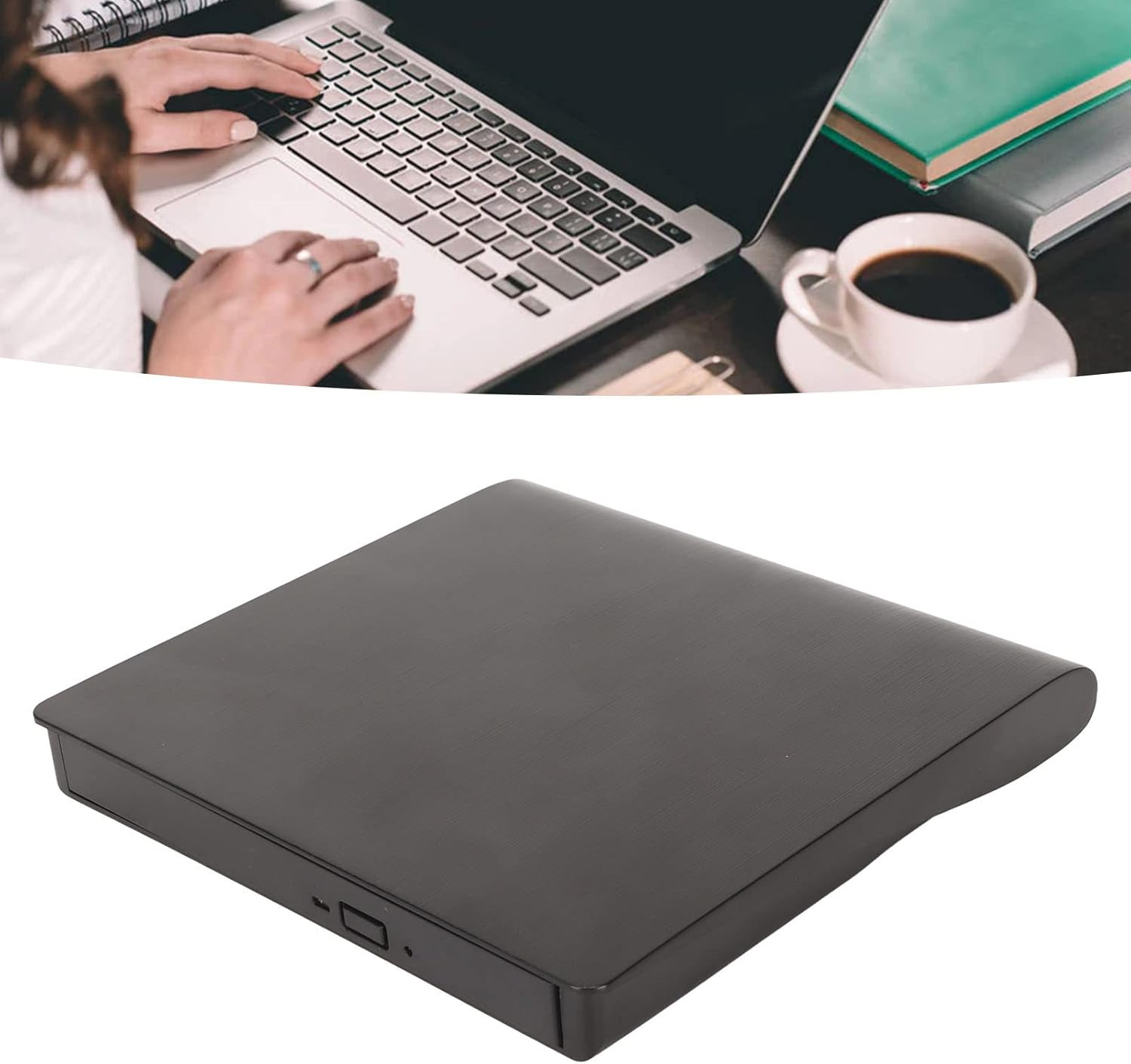 External DVD Drive, USB 3.0 Type C CD Drive Portable DVD Player for CD ROM Burner VCD,SVCD Compatible with for Linux OS X Laptop Desktop image number 4