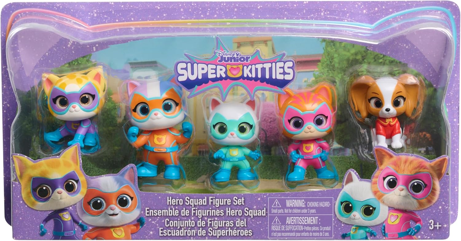 Disney Junior Superkitties Hero Squad 5-Piece Figure Set, Kids Toys for Ages 3 up by Just Play image number 2