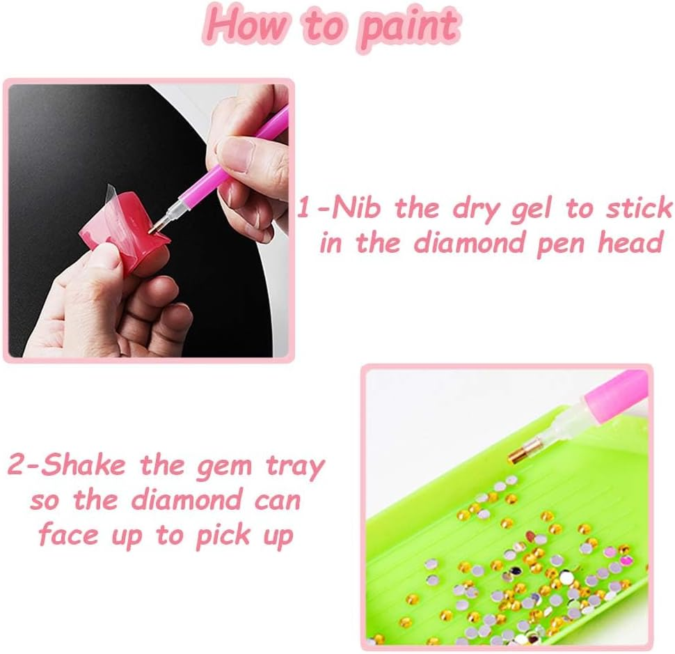 Akutoer Cute Cartoon Diamond Drawing Kits, Kawaii Painting with Diamonds, Gem Arts & Crafts, DIY Paint Supplies with Frames for Home Decor(Cinno) image number 1