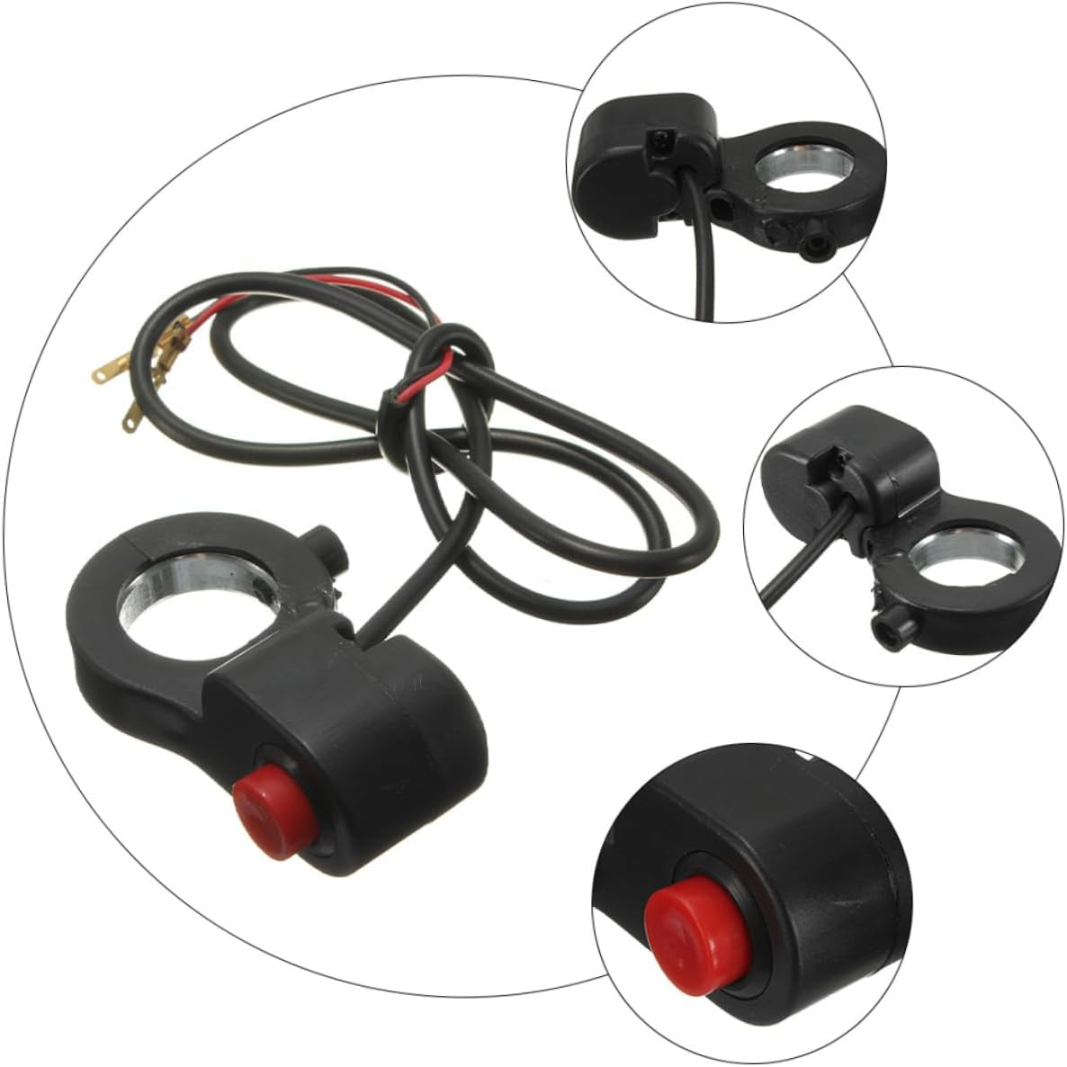SUPVOX Handlebar Horn Switch Motorcycle Horn Button for ATV Electric Bike Control Switch for Motorcycle Parts image number 5