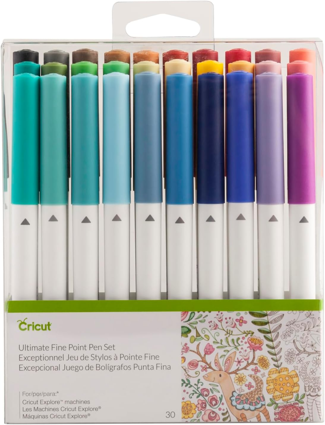 Cricut Ultimate Fine Point Pen Set, 0.4Mm Fine Tip Pens to Write, Draw & Color, Create Personalized Cards & Invites, Use with Cricut Maker and Explore Cutting Machines, 30 Assorted Colored Pens 1 Pack image number 5