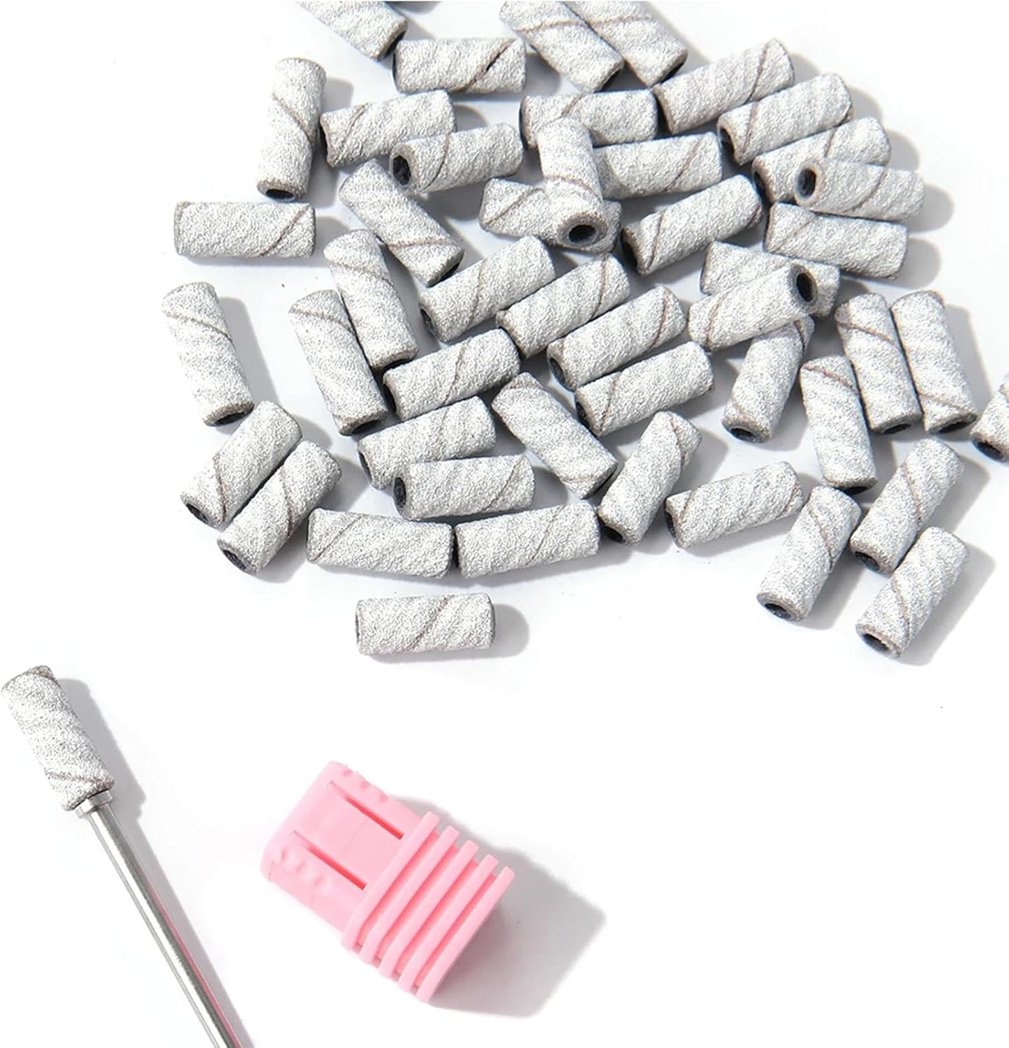Misforu Sanding Bands for Nail Drill 60 Pcs 3Mm Professional Small Sanding Bands 80#120#150#240# Nail Sanding Bands with Small Mandrel Bit for Acrylic Nails Electric Nail Drill Nail Accessories Tool image number 2