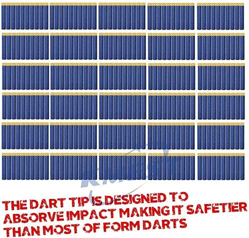 300Pc Toy Gun Soft Refill Bullets Darts Blasters Fits Nerf Form N-Strike Elite Ultimate Nerf Foam Toy Darts Premium Refill Bullets for N-Strike