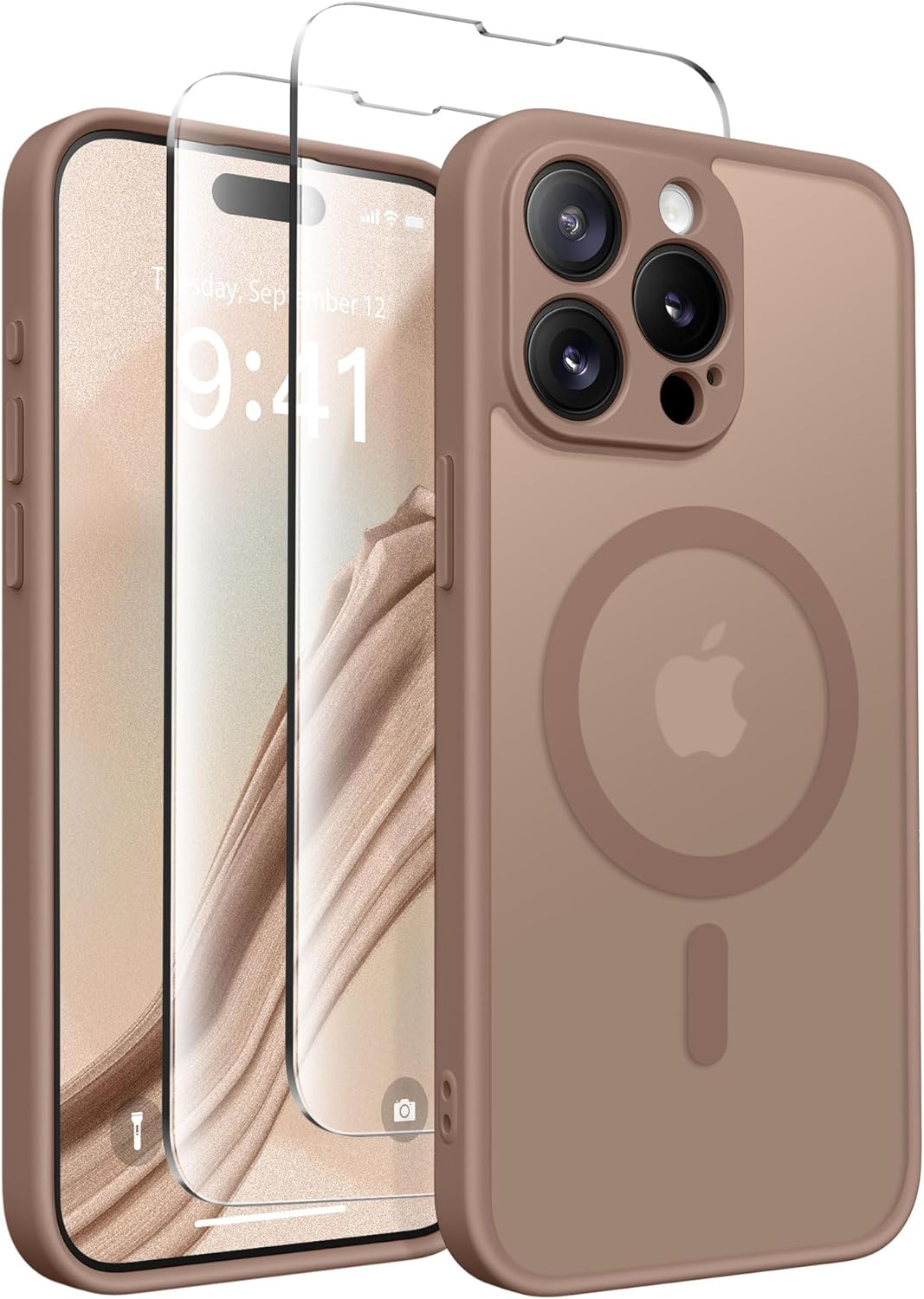 CAPRARO Magnetic for Iphone 15 Pro Max Case, [Compatible with Magsafe] [Full Camera Protection] [14FT Drop Protection] Shockproof Protective Slim Translucent Phone Case, Klein Blue