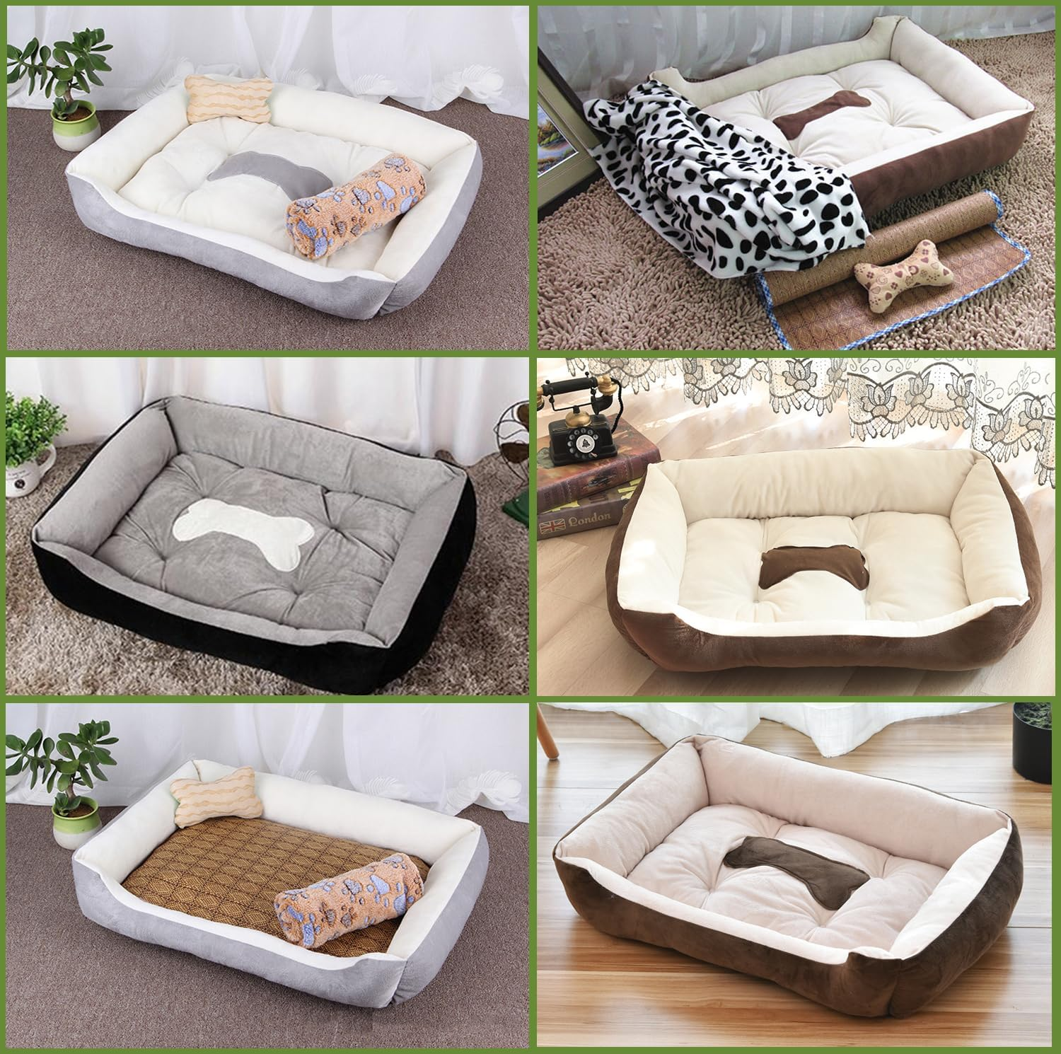 Dog Bed for Large Dogs Dog Crate Mat 36 Inch Comfy Fluffy Kennel Pad for Dogs up to 60 Lbs,Non-Slip Bottom Pet Sofa Bed 36" X 27" (Black) image number 2