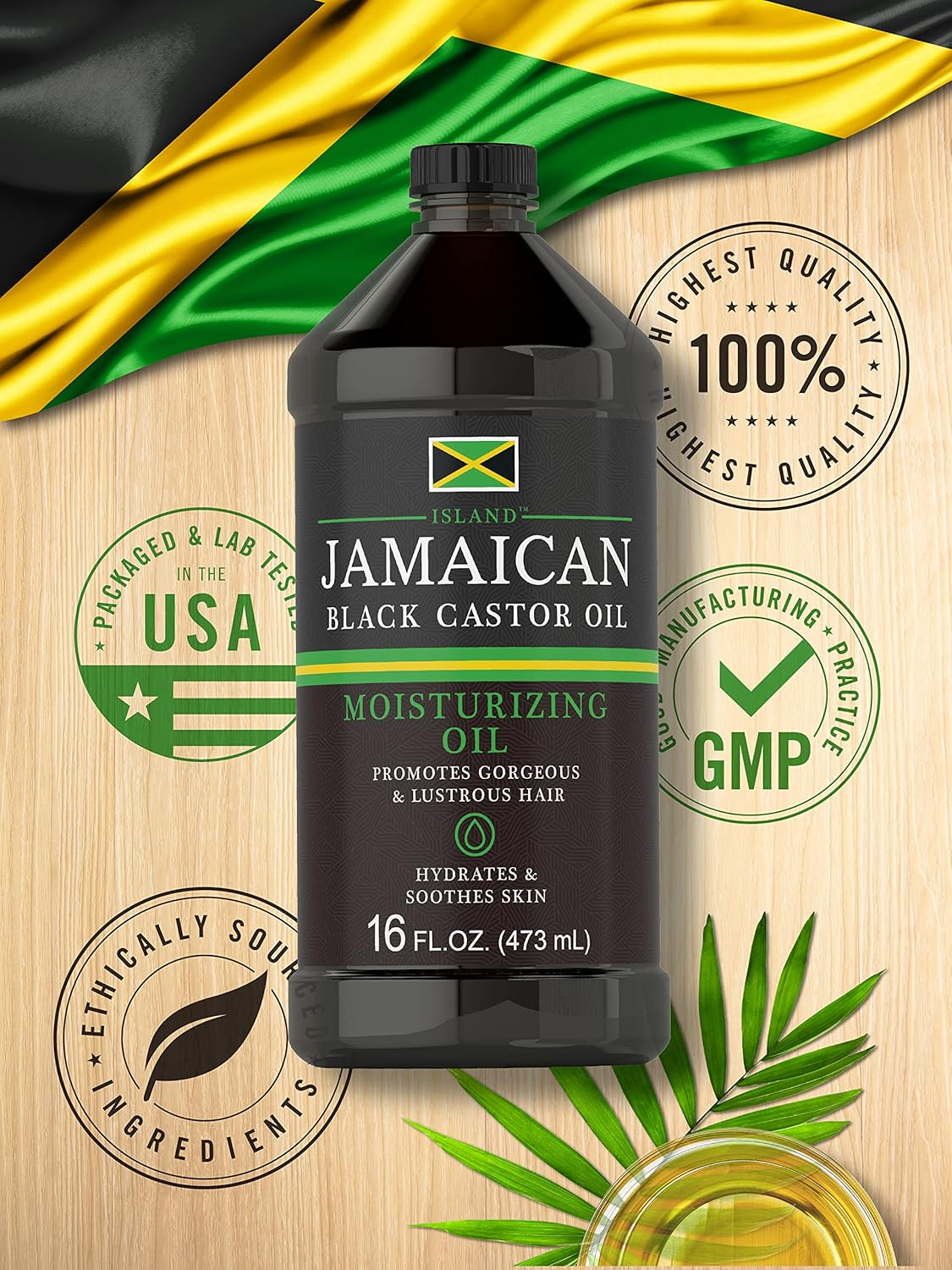 Island Jamaican Black Castor Oil Huge 470Ml Bottle image number 6