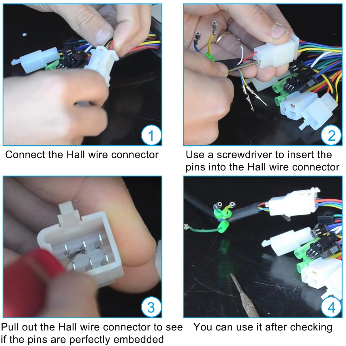 9 Pin Wheel Hub Motor Cable, E-Bike Motor Hall Sensor Waterproof Extension Cable, 80Cm Electric Bike Accessories Convert Cord for Electric Bicycle image number 3