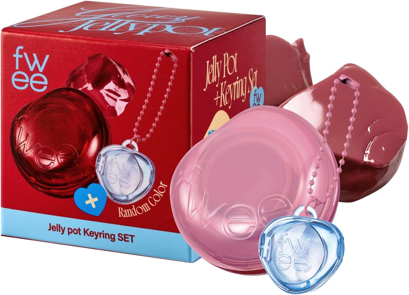 FWEE - Lip & Cheek Glowy Jelly Pot JS01 Rosy Glaze + Keyring 4G