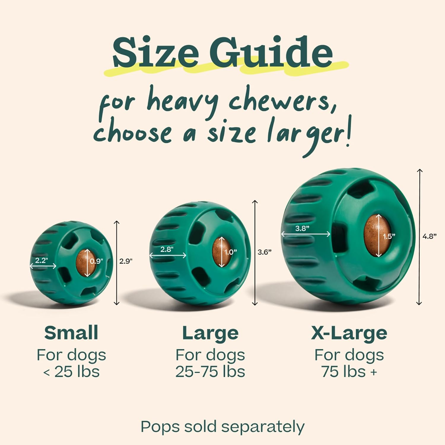 WOOF Pupsicle, Large 25-75 Lbs Long-Lasting Dog Toy to Keep Your Pup Distracted, Safe for Dogs, Easy to Clean, Fillable Dog Toys