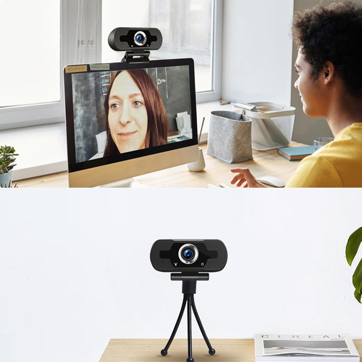 1080P Webcam with Stereo Microphone USB Web Camera 110 Degree View Angle HD Webcam for Video Calling Recording Conferencing Streaming Gaming on Desktop Laptop image number 3
